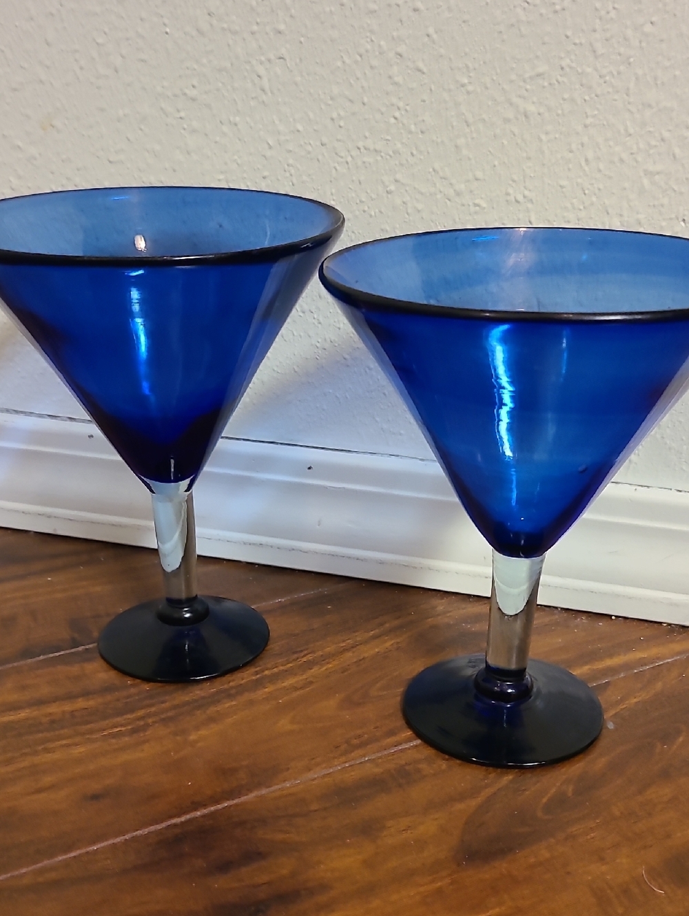 Cobalt Blue Martini Glasses - Set of 2